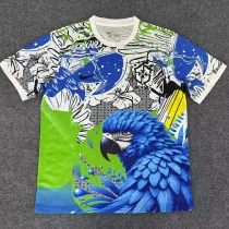 25/26 Brazil Parrot Special Edition Lake Blue  Fans Soccer Jersey
