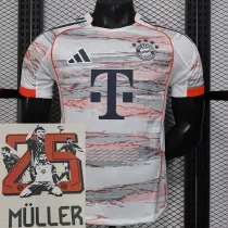 25/26  Bayern Away Müller Commemorative Edition  Player Version Soccer Jersey（(Müller#25）