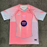25 /26 BAR Pink   Fans Soccer Jersey(胸前蓝花）