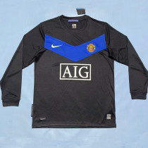 2009/2010 Man Utd Away  Long Sleeve Retro Soccer Jersey