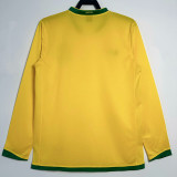 2006 Brazil Home Long Sleeve  Retro Soccer Jersey
