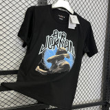 2025 T281 JD Flying Man Black Pure Cotton T-shirt