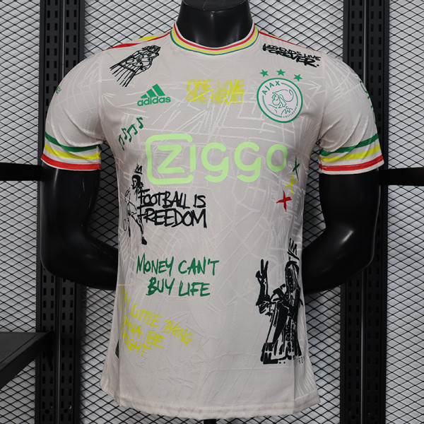 25/26 Ajax Graffiti Beige  Player Version Soccer Jersey
