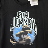 2025 T281 JD Flying Man Black Pure Cotton T-shirt
