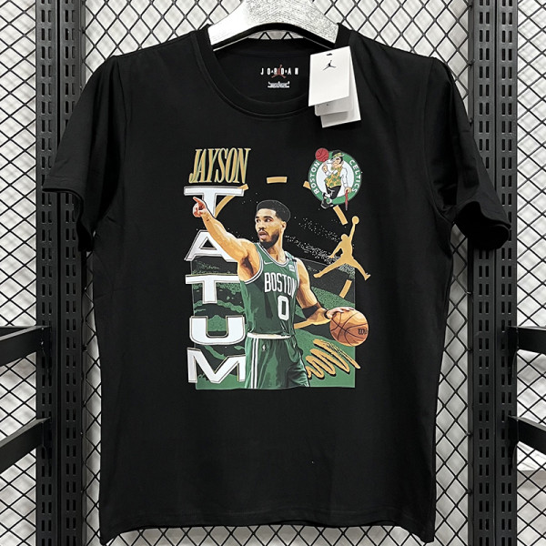 2025 T279 JD Flying Man Tatum Black Pure Cotton T-shirt