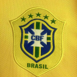 2006 Brazil Home Long Sleeve  Retro Soccer Jersey