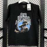 2025 T281 JD Flying Man Black Pure Cotton T-shirt