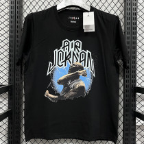 2025 T281 JD Flying Man Black Pure Cotton T-shirt