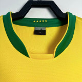 2006 Brazil Home Long Sleeve  Retro Soccer Jersey