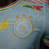 25/26 Ajax Graffiti Light Blue  Player Version Soccer Jersey