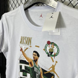 2025 T279 JD Flying Man Tatum White Pure Cotton T-shirt