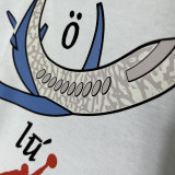 2025 T274 Cartoon Jordan  Pure Cotton White T-shirt