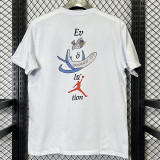 2025 T274 Cartoon Jordan  Pure Cotton White T-shirt