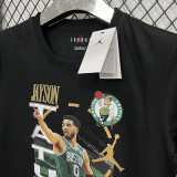 2025 T279 JD Flying Man Tatum Black Pure Cotton T-shirt