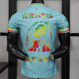 25/26 Ajax Graffiti Light Blue  Player Version Soccer Jersey