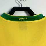 2006 Brazil Home Long Sleeve  Retro Soccer Jersey