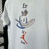 2025 T274 Cartoon Jordan  Pure Cotton White T-shirt