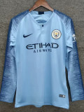 2019  Man City Away Long Sleeve Retro Soccer Jersey