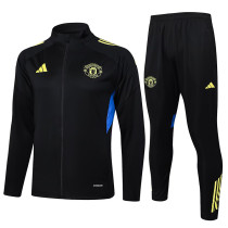 25/26  Man Utd Black  Jacket Tracksuit#A2526