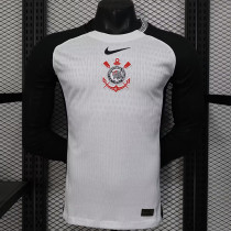 25/26 Corinthians Home  Long Sleeve  Player Version Soccer Jersey(长袖）