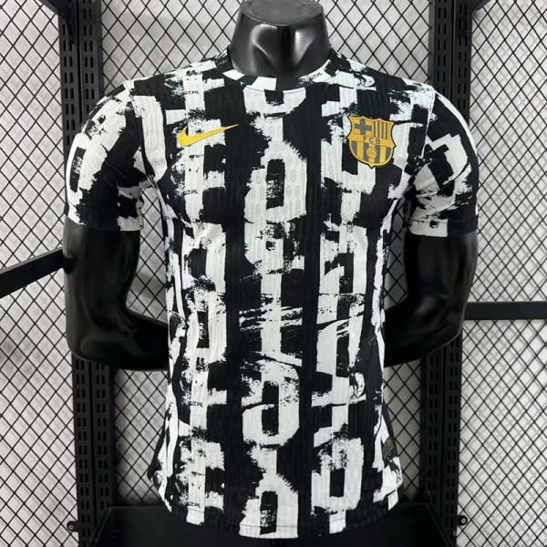 25/26 BAR Special Edition Black &White  Player Version Soccer Jersey