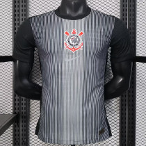 25/26 Corinthians Black Straight Pattern Edition Player Version Soccer Jersey