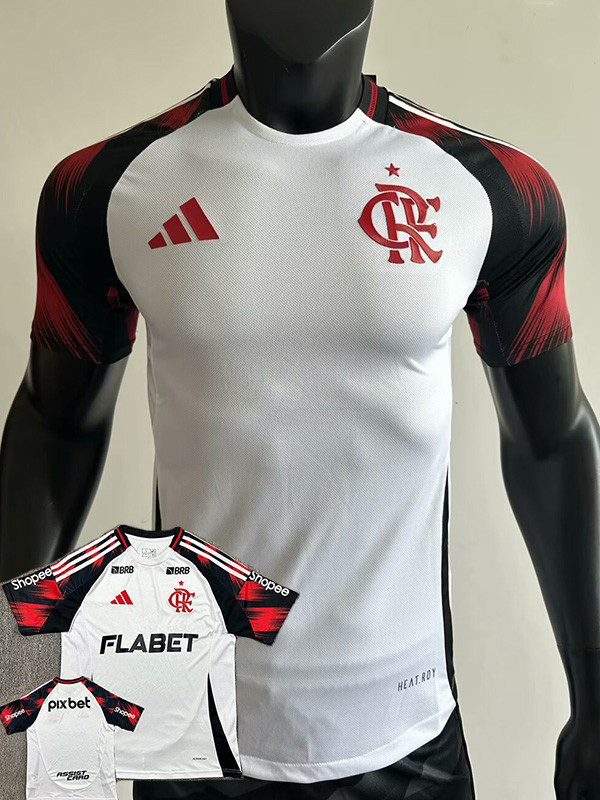 25/26 Flamengo Away  Player Version Soccer Jersey(Print all sponsors、全广告）