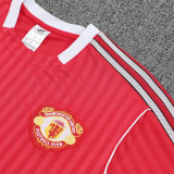 25/26 Man Utd Retro Red Pink Training Shorts Suit
