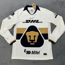 25/26 Pumas UNAM Home Long Sleeve Fans Soccer Jersey（长袖）