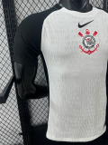 25/26 Corinthians Home  Player Version Soccer Jersey(Print all sponsors、全广告）