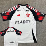 25/26 Flamengo Away  Fans Soccer Jersey(Print all sponsors、全广告）