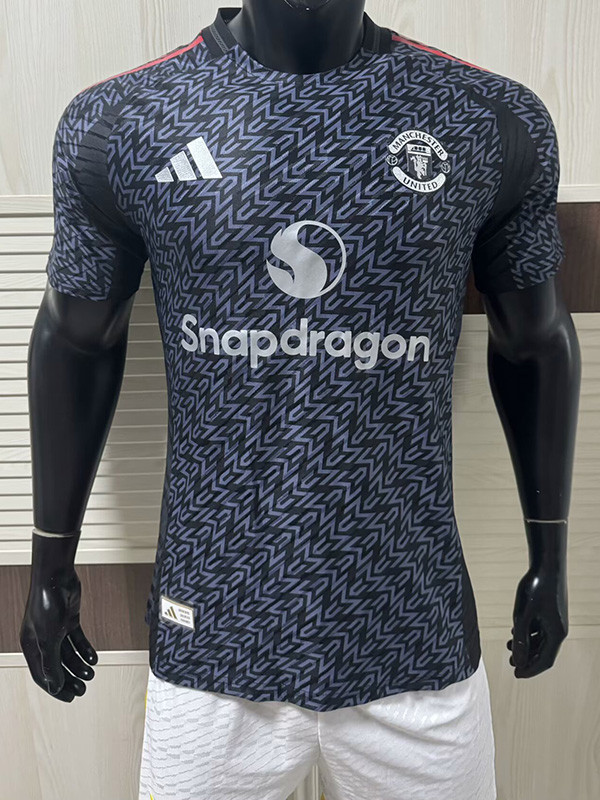 25/26  Man Utd  Special Edition Grey Black Player Version Soccer Jersey