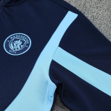 25/26  Man City Royal Blue  Jacket Tracksuit（Zipper pants cuffs）拉链裤脚
