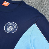 25/26 Man City Royal Blue Training Shorts Suit（天蓝衣边）