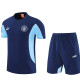 25/26 Man City Royal Blue Training Shorts Suit（天蓝衣边）
