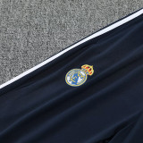 25/26  RMA White# Navy blue pants Half Pull Tracksuit (半拉链)