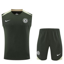 25/26  CHE Army Green Tank top and shorts suit