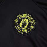 25/26 Man Utd Black  Half Pull Tracksuit #B2538 (半拉链)
