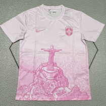 2025 Brazil Christ statue Light Pink  Fans Soccer Jersey
