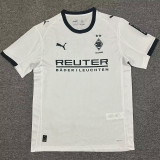 25/26  Monchengladbach Home Fans Soccer Jersey(左袖广告）