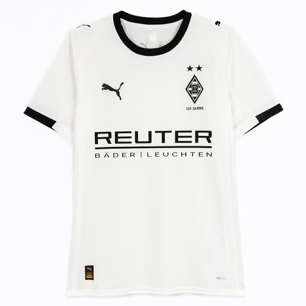 25/26  Monchengladbach Home Fans Soccer Jersey(左袖广告）