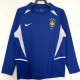2002 Brazil Away Retro Long Sleeve Soccer Jersey
