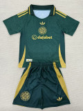 25/26  Celtic Concept  Edition Blackish Green Kids  Soccer Jersey