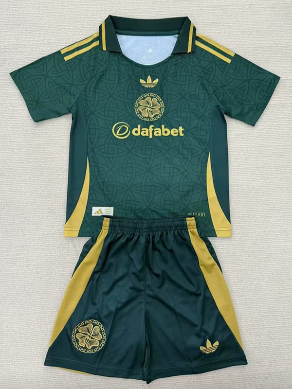 25/26  Celtic Concept  Edition Blackish Green Kids  Soccer Jersey
