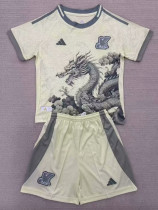 25/26  Japan  Dragon pattern Edition Light Yellow Kids  Soccer Jersey
