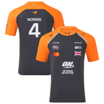 2025 McLaren Dark Blue #4 Round Neck Racing Suit(圆领)
