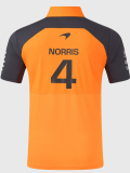 2025 McLaren Orange #4 Polo Racing Suit(翻领)