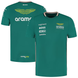 2025 Martin Aston  round neck Green  Racing Suit（圆领）