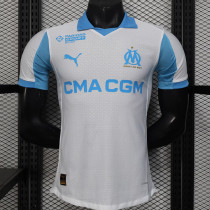 25/26  Marseille White Player Version Soccer Jersey