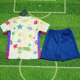 25 /26 BAR Light Yellow Special Edition  Kids Soccer Jersey(绿色大胸花）